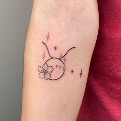 Tatuaże ze znakiem zodiaku Byk