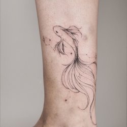 Tatuaż ze znakiem zodiaku Ryby