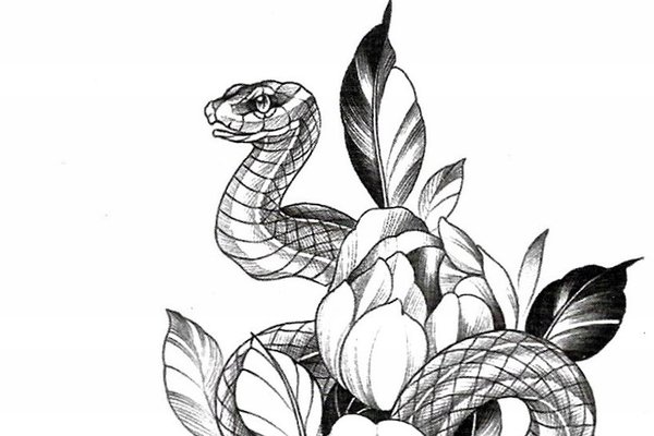 Tatuaz-zmywalny-waz-zmija-kobra-jad-kwiaty.jpg