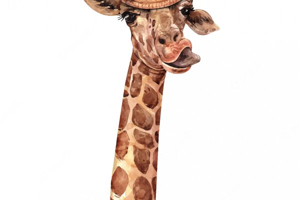 giraffe-wearing-flower-hat-watercolor-giraffe-paint_71209-250